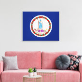 Entwurf des Flaggenstaates Virginia Leinwanddruck (Insitu (Wohnzimmer))