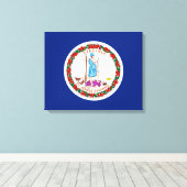 Entwurf des Flaggenstaates Virginia Leinwanddruck (Insitu (Holzboden))