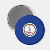 Entwurf des Flaggenstaates Virginia Magnet (Vorderseite/Rückseite)