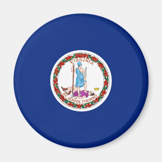 Entwurf des Flaggenstaates Virginia Magnet (Vorne)