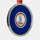 Entwurf des Flaggenstaates Virginia Ornament Aus Metall (Rechts)
