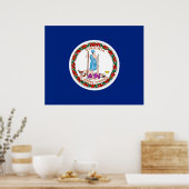 Entwurf des Flaggenstaates Virginia Poster (Küche)