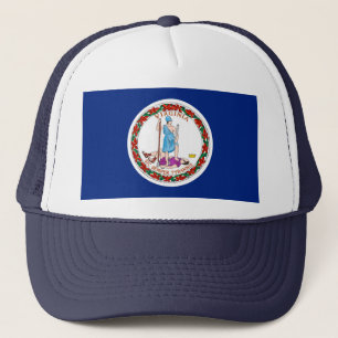 Entwurf des Flaggenstaates Virginia Truckerkappe