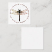 Entwurf des Gardinenbauwerks der Libellen Quadratische Visitenkarte (Vorne/Hinten)