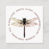 Entwurf des Gardinenbauwerks der Libellen Quadratische Visitenkarte (Vorderseite)