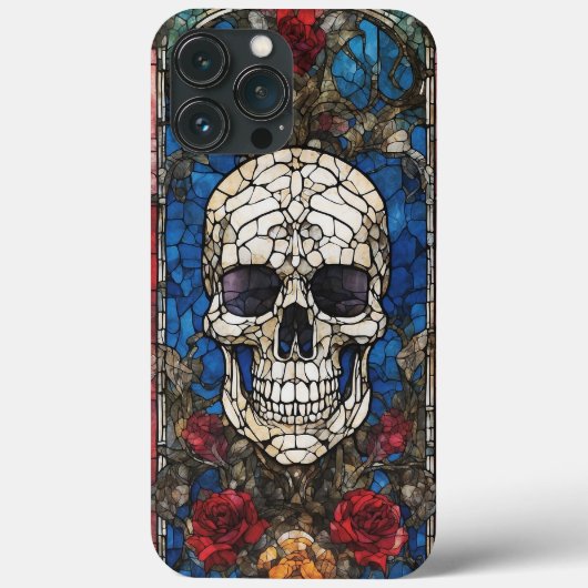 Entwurf des gotischen Schädelfensters Case-Mate iPhone Hülle (Rückseite)