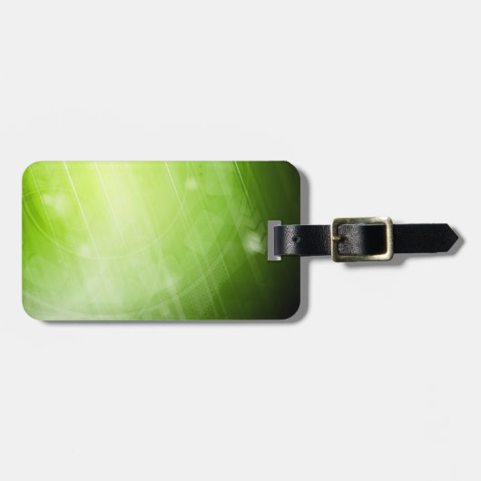 Entwurf des grünen Lichtes in der High-Techen Art Gepäckanhänger (Vorderseite horizontal)