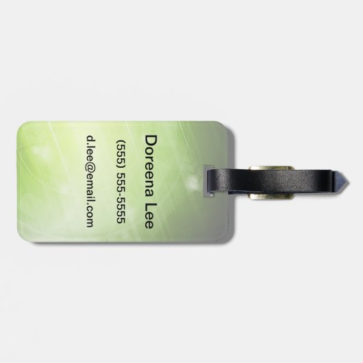 Entwurf des grünen Lichtes in der High-Techen Art Gepäckanhänger (Rückseite horizontal)