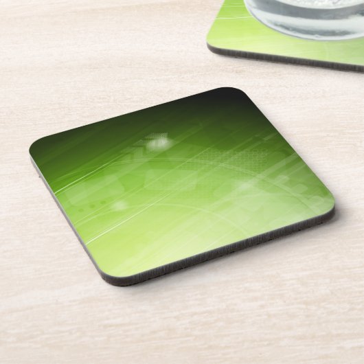 Entwurf des grünen Lichtes in der High-Techen Art Getränkeuntersetzer (Linke Seite)