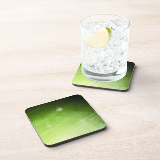 Entwurf des grünen Lichtes in der High-Techen Art Getränkeuntersetzer (Rechte Seite)