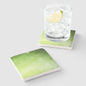 Entwurf des grünen Lichtes in der High-Techen Art Steinuntersetzer (Seitenansicht)