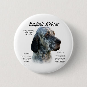 Entwurf des Historizentwurfs für englische Setter Button