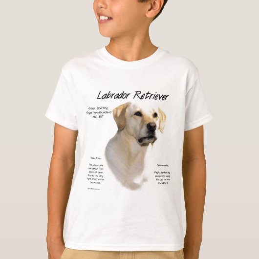 Entwurf des Labrador Retriever (gelb) T-Shirt (Vorderseite)