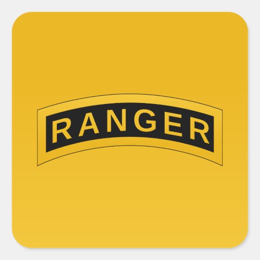 Entwurf des militärischen Symboltextes der Armee R Quadratischer Aufkleber (Vorderseite)