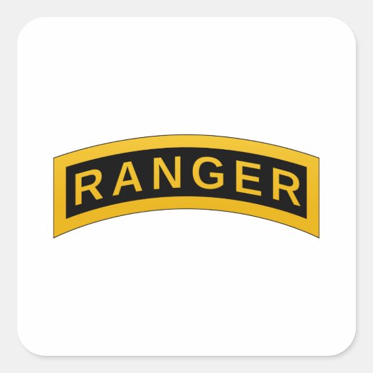 Entwurf des militärischen Symboltextes der Armee R Quadratischer Aufkleber (Vorderseite)