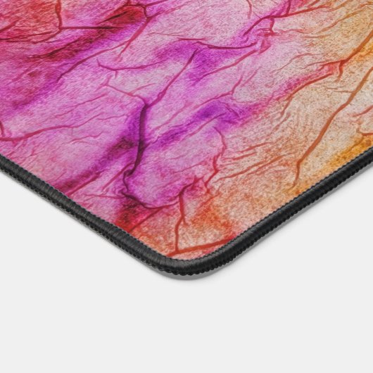 Entwurf des orangen und rosa Gewebes Schreibtischunterlage (Ecke)