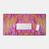 Entwurf des orangen und rosa Gewebes Schreibtischunterlage (Tastatur & Maus)