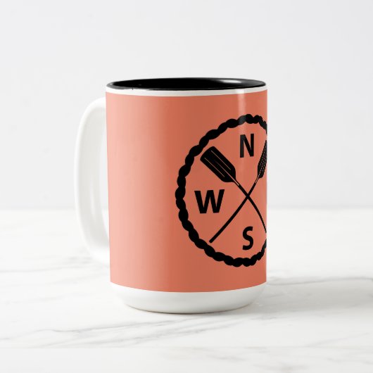 Entwurf des PaddelExplorers - Zwei-Tone-Tasse Zweifarbige Tasse (Vorderseite Links)