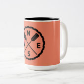 Entwurf des PaddelExplorers - Zwei-Tone-Tasse Zweifarbige Tasse (VorderseiteRechts)