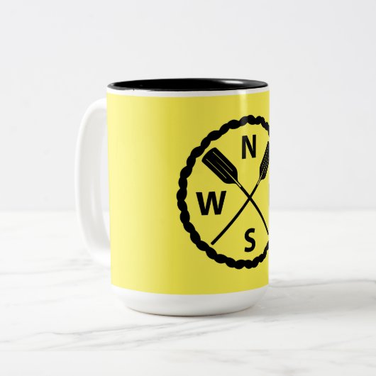 Entwurf des PaddelExplorers - Zwei-Tone-Tasse Zweifarbige Tasse (Vorderseite Links)