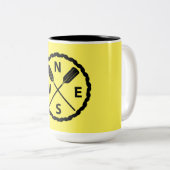 Entwurf des PaddelExplorers - Zwei-Tone-Tasse Zweifarbige Tasse (VorderseiteRechts)