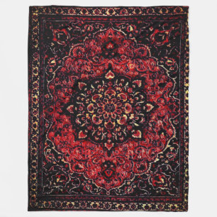 Entwurf des persischen Teppichs auf dem Rose Fleecedecke