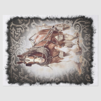 Entwurf des Pferdederückgangs Seidenpapier