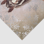 Entwurf des Pferdederückgangs Seidenpapier (Detail)
