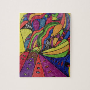 Entwurf des Puzzlespiels w/abstract des Foto-8x10 Puzzle