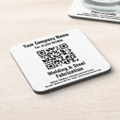 Entwurf des QR-Codes für Schweißen und Fabrikation Getränkeuntersetzer (Linke Seite)