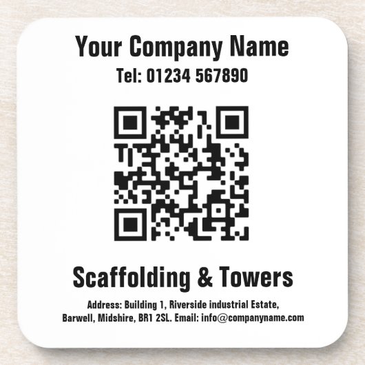 Entwurf des QR-Codes Getränkeuntersetzer (Vorderseite)