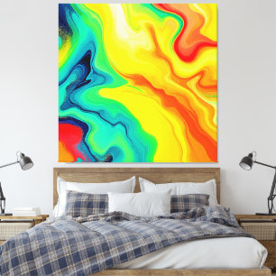 Entwurf des Regenbogens Leinwanddruck