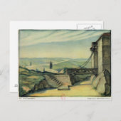 Entwurf des Set für Akt II der Oper "Fidelio" Postkarte (Vorne/Hinten)