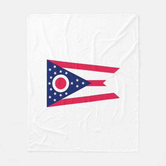 Entwurf des Staatsflagges Ohio Fleecedecke (Vorderseite)