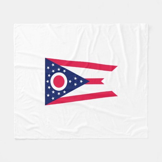Entwurf des Staatsflagges Ohio Fleecedecke (Vorderseite (Horizontal))