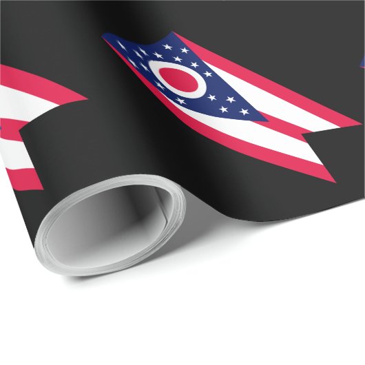 Entwurf des Staatsflagges Ohio Geschenkpapier (Rolleneckpunkt)