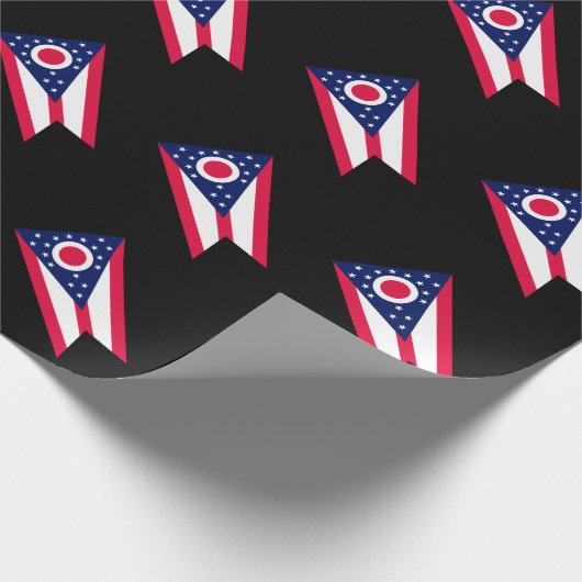 Entwurf des Staatsflagges Ohio Geschenkpapier (Ecke)