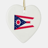 Entwurf des Staatsflagges Ohio Keramik Ornament (Rechts)