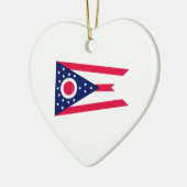 Entwurf des Staatsflagges Ohio Keramik Ornament (Links)