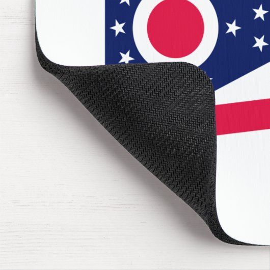 Entwurf des Staatsflagges Ohio Mousepad (Ecke)