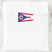 Entwurf des Staatsflagges Ohio Runder Aufkleber (Tasche)