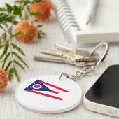 Entwurf des Staatsflagges Ohio Schlüsselanhänger (Vorderseite rechts)