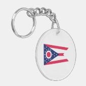Entwurf des Staatsflagges Ohio Schlüsselanhänger (Vorderseite links)