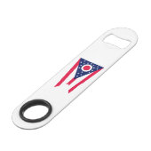 Entwurf des Staatsflagges Ohio Speed Flaschenöffner (Vorderseite Schrägansicht)