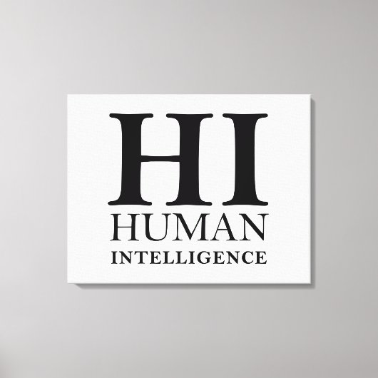 Entwurf des typografischen Konzepts Mensch gegen K Leinwanddruck (Vorderseite)