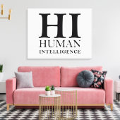 Entwurf des typografischen Konzepts Mensch gegen K Leinwanddruck (Insitu (Wohnzimmer))