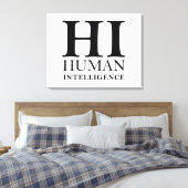 Entwurf des typografischen Konzepts Mensch gegen K Leinwanddruck (Insitu (Schlafzimmer))