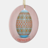 Entwurf des ukrainischen Ostereis (Pysanka) Keramik Ornament (Rechts)