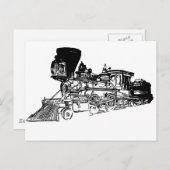 Entwurf des Zuges Zeichnend Postkarte (Vorne/Hinten)