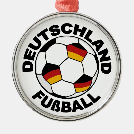 Entwurf Deutschland Fußball Anhänger-Verzierung Silbernes Ornament (Vorne)